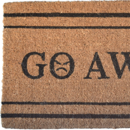 18" X 30" Brown and Black Coir Go Away Outdoor Door Mat - Image 3