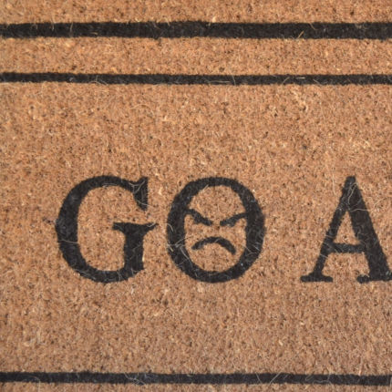 18" X 30" Brown and Black Coir Go Away Outdoor Door Mat - Image 4