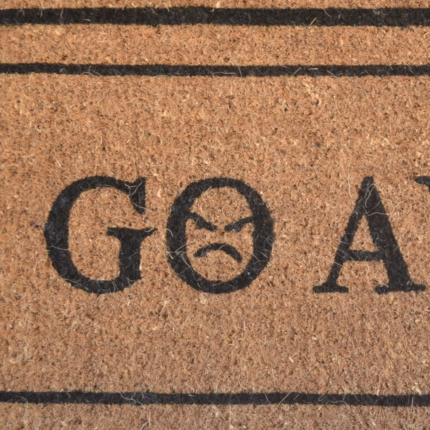 18" X 30" Brown and Black Coir Go Away Outdoor Door Mat - Image 6