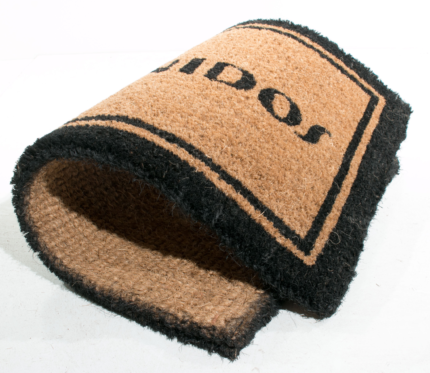 18" X 30" Brown and Black Coir Bienvenidos Outdoor Door Mat - Image 5