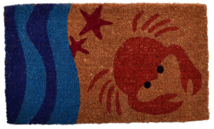 18" X 30" Blue and Red Coir Crab Outdoor Door Mat - Image 2