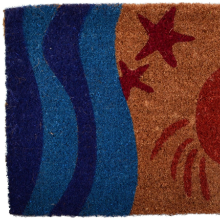 18" X 30" Blue and Red Coir Crab Outdoor Door Mat - Image 3