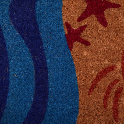 18" X 30" Blue and Red Coir Crab Outdoor Door Mat - Image 4