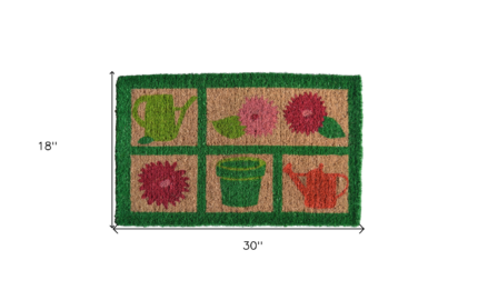 18" X 30" Brown Coir Garden Tools Outdoor Spring Door Mat - Image 5