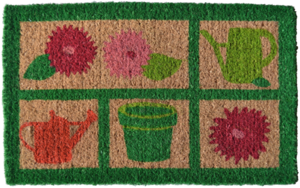 18" X 30" Brown Coir Garden Tools Outdoor Spring Door Mat - Image 3