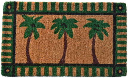 18" X 30" Brown and Green Coir Palm Tree Outdoor Door Mat - Image 4