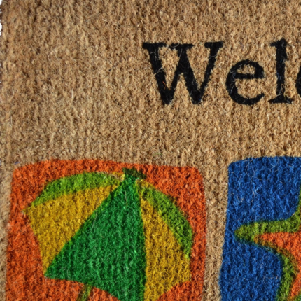 18" X 30" Brown Coir Star Welcome Outdoor Summer Door Mat - Image 4