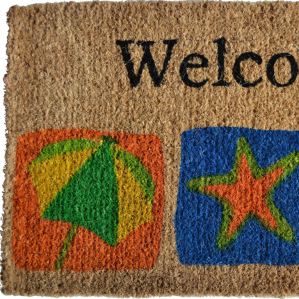 18" X 30" Brown Coir Star Welcome Outdoor Summer Door Mat - Image 3