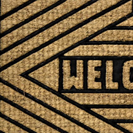 18" X 30" Brown and Black Rubber Welcome Outdoor Door Mat - Image 6