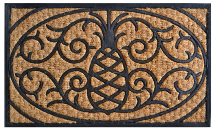 18" X 30" Brown and Black Rubber Pineapple Outdoor Door Mat - Image 2