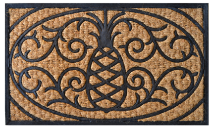 18" X 30" Brown and Black Rubber Pineapple Outdoor Door Mat - Image 4