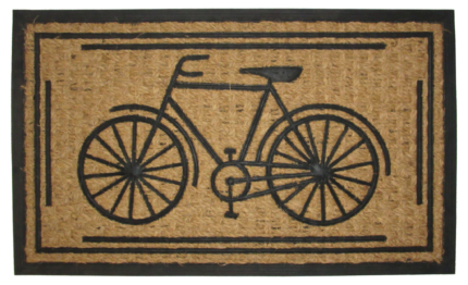 18" X 30" Brown and Black Rubber And Coir Bicycle Outdoor Door Mat - Image 4