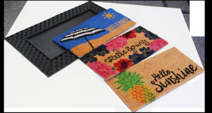 18" X 30" Brown and Black Rubber and Coir Spring Summer Outdoor Door Mat With Inserts - Image 10