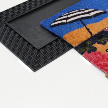 18" X 30" Brown and Black Rubber and Coir Spring Summer Outdoor Door Mat With Inserts - Image 12