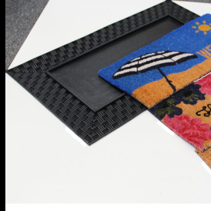 18" X 30" Brown and Black Rubber and Coir Spring Summer Outdoor Door Mat With Inserts - Image 11