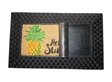 18" X 30" Brown and Black Rubber and Coir Spring Summer Outdoor Door Mat With Inserts - Image 6