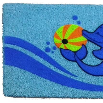 18" X 30" Blue Coir Dolphin Outdoor Door Mat - Image 3