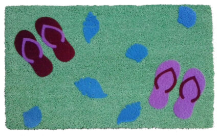 18" X 30" Green Coir Flip Flop Outdoor Door Mat - Image 1
