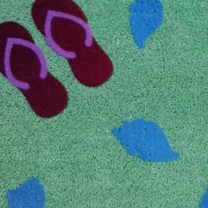18" X 30" Green Coir Flip Flop Outdoor Door Mat - Image 4