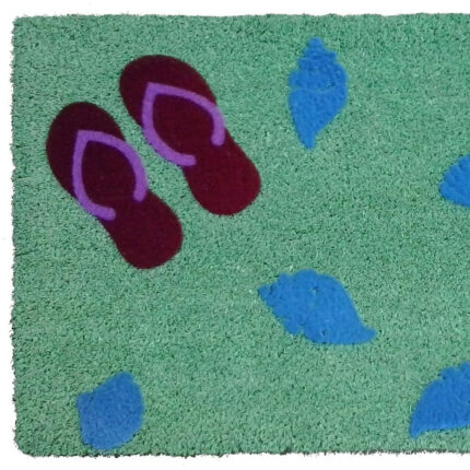 18" X 30" Green Coir Flip Flop Outdoor Door Mat - Image 3