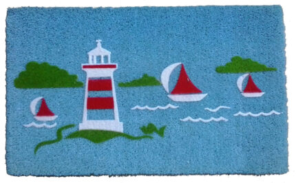 18" X 30" Blue Coir Tropical Outdoor Door Mat - Image 1
