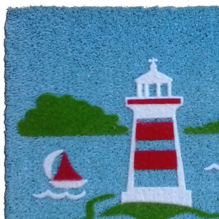 18" X 30" Blue Coir Tropical Outdoor Door Mat - Image 4