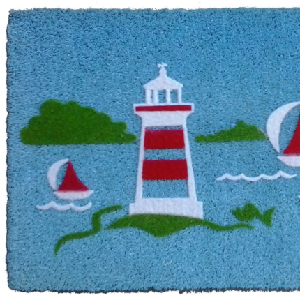 18" X 30" Blue Coir Tropical Outdoor Door Mat - Image 3