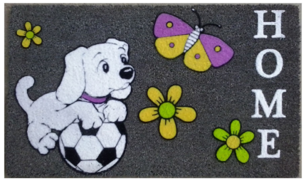 18" X 30" White Coir Dog Home Outdoor Door Mat - Image 2