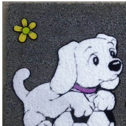 18" X 30" White Coir Dog Home Outdoor Door Mat - Image 4