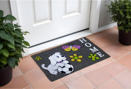 18" X 30" White Coir Dog Home Outdoor Door Mat - Image 1