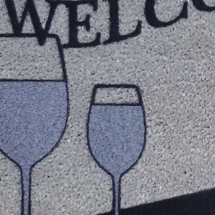 18" X 30" Black and Red Coir Wine Welcome Outdoor Door Mat - Image 3