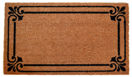 18" X 30" Brown and Black Coir Scrollwork Outdoor Door Mat - Image 2
