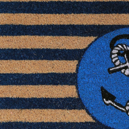 18" X 30" Brown and Blue Coir Anchor Outdoor Door Mat - Image 3
