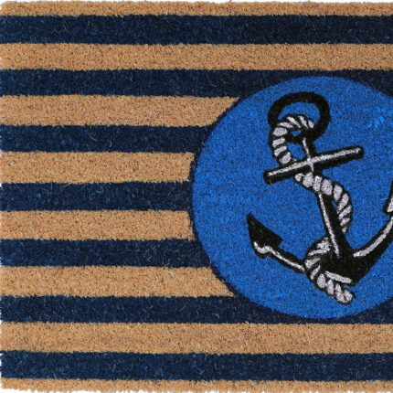 18" X 30" Brown and Blue Coir Anchor Outdoor Door Mat - Image 4