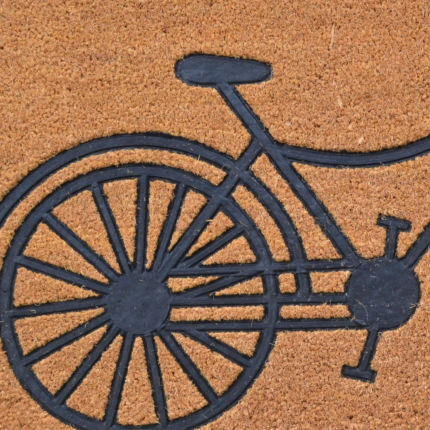 24" X 36" Brown and Black Coir Bicycle Outdoor Door Mat - Image 5