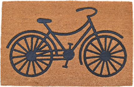 24" X 36" Brown and Black Coir Bicycle Outdoor Door Mat - Image 2