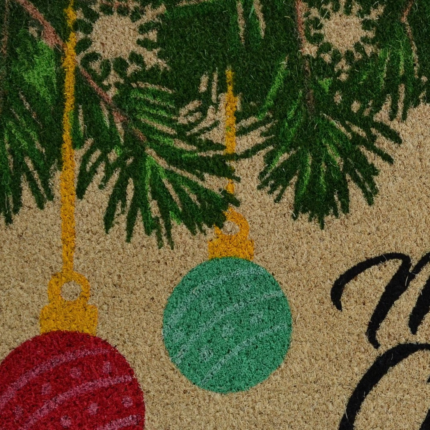 18" X 30" Beige and Red Coir Christmas Merry Christmas Outdoor Christmas Door Mat - Image 4