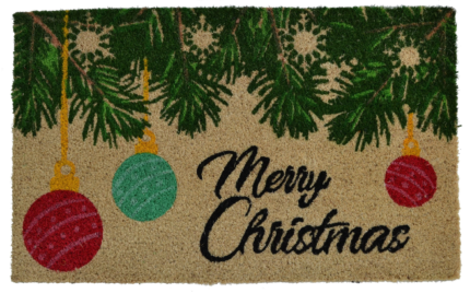18" X 30" Beige and Red Coir Christmas Merry Christmas Outdoor Christmas Door Mat - Image 2