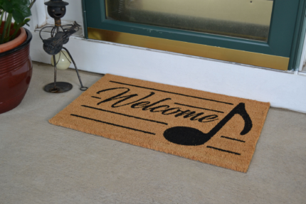 18" X 30" Brown and Black Coir Welcome Outdoor Door Mat - Image 5