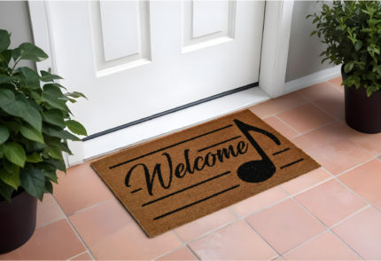 18" X 30" Brown and Black Coir Welcome Outdoor Door Mat - Image 2