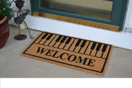 18" X 30" Brown and Black Coir Welcome Outdoor Door Mat - Image 5