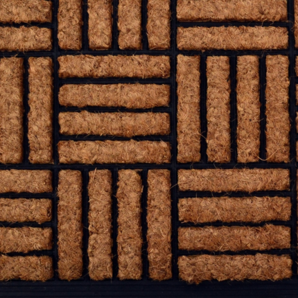 18" X 30" Beige and Black Rubber and Coir Outdoor Door Mat - Image 7
