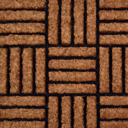 18" X 30" Beige and Black Rubber and Coir Outdoor Door Mat - Image 5