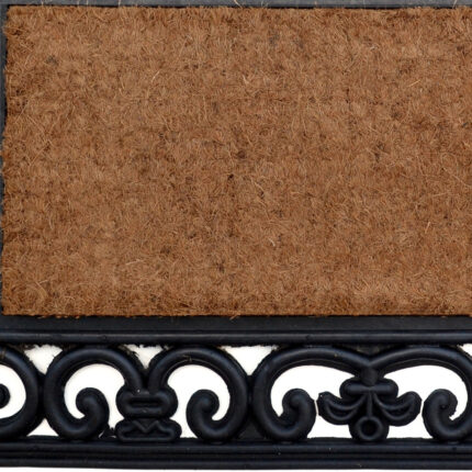 18" X 30" Beige and Black Rubber and Coir Outdoor Door Mat - Image 7