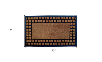 18" X 30" Beige and Black Rubber and Coir Outdoor Door Mat - Image 6