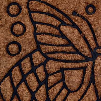 18" X 30" Beige and Black Rubber and Coir Outdoor Door Mat - Image 6