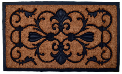18" X 30" Beige and Black Rubber and Coir Outdoor Door Mat - Image 3