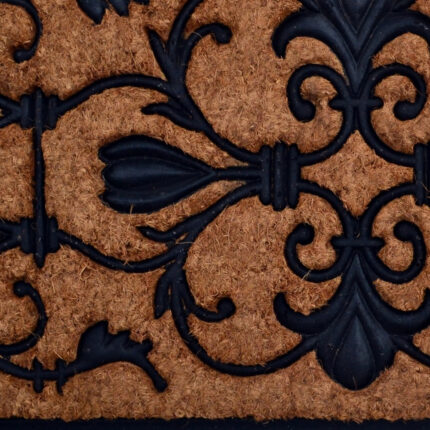 18" X 30" Beige and Black Rubber and Coir Outdoor Door Mat - Image 5