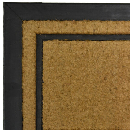18" X 30" Beige and Black Rubber and Coir Outdoor Door Mat - Image 5