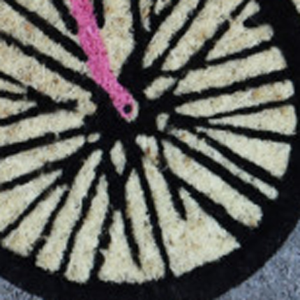 18" X 30" Beige and Black Coir Bicycle Outdoor Spring Door Mat - Image 3